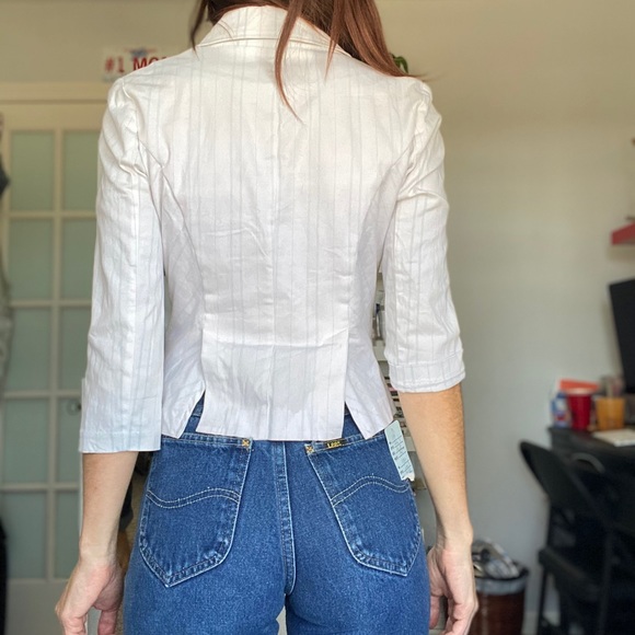 🌸3 for $15🌸 Pen Stripe 3/4 sleeve Blazer - Picture 3 of 8